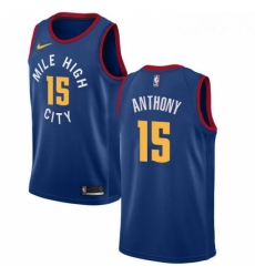 Youth Nike Denver Nuggets 15 Carmelo Anthony Swingman Light Blue Alternate NBA Jersey Statement Edition