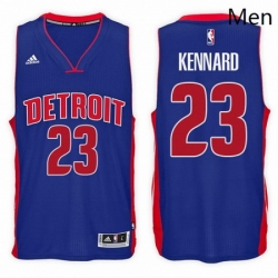 Detroit Pistons 23 Luke Kennard Road Blue New Swingman Stitched NBA Jersey 