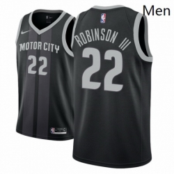 Men NBA 2018 19 Detroit Pistons 22 Glenn Robinson III City Edition Black Jersey 