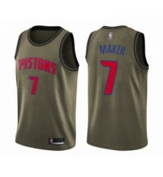 Mens Detroit Pistons 7 Thon Maker Swingman Green Salute to Service Basketball Jersey 