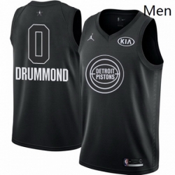 Mens Nike Detroit Pistons 0 Andre Drummond Swingman Black 2018 All Star Game NBA Jersey