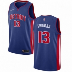 Mens Nike Detroit Pistons 13 Khyri Thomas Swingman Royal Blue NBA Jersey Icon Edition 