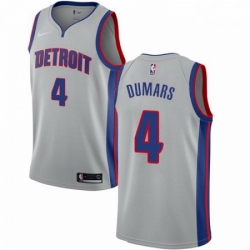 Mens Nike Detroit Pistons 4 Joe Dumars Authentic Silver NBA Jersey Statement Edition