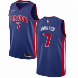 Mens Nike Detroit Pistons 7 Stanley Johnson Swingman Royal Blue Road NBA Jersey Icon Edition