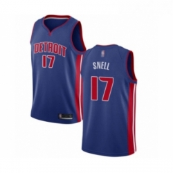 Womens Detroit Pistons 17 Tony Snell Authentic Royal Blue Basketball Jersey Icon Edition 