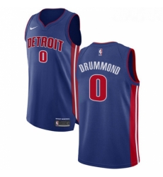 Womens Nike Detroit Pistons 0 Andre Drummond Authentic Royal Blue Road NBA Jersey Icon Edition