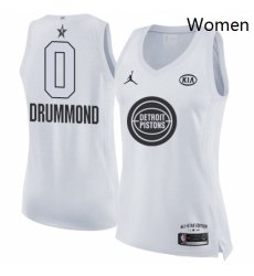 Womens Nike Detroit Pistons 0 Andre Drummond Swingman White 2018 All Star Game NBA Jersey