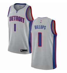 Womens Nike Detroit Pistons 1 Chauncey Billups Authentic Silver NBA Jersey Statement Edition