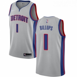 Womens Nike Detroit Pistons 1 Chauncey Billups Authentic Silver NBA Jersey Statement Edition