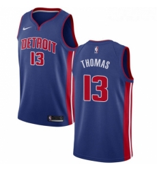Womens Nike Detroit Pistons 13 Khyri Thomas Swingman Royal Blue NBA Jersey Icon Edition 