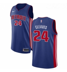 Womens Nike Detroit Pistons 24 Mateen Cleaves Authentic Royal Blue Road NBA Jersey Icon Edition