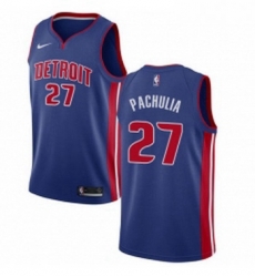 Womens Nike Detroit Pistons 27 Zaza Pachulia Swingman Royal Blue NBA Jersey Icon Edition 