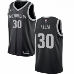 Womens Nike Detroit Pistons 30 Jon Leuer Swingman Black NBA Jersey City Edition 