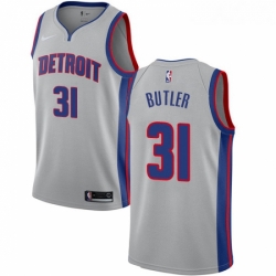 Womens Nike Detroit Pistons 31 Caron Butler Swingman Silver NBA Jersey Statement Edition