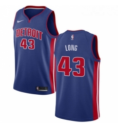 Womens Nike Detroit Pistons 43 Grant Long Swingman Royal Blue Road NBA Jersey Icon Edition