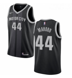 Womens Nike Detroit Pistons 44 Rick Mahorn Swingman Black NBA Jersey City Edition