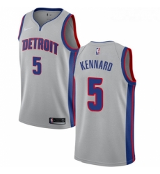 Womens Nike Detroit Pistons 5 Luke Kennard Swingman Silver NBA Jersey Statement Edition 