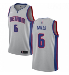 Womens Nike Detroit Pistons 6 Terry Mills Authentic Silver NBA Jersey Statement Edition