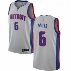 Womens Nike Detroit Pistons 6 Terry Mills Authentic Silver NBA Jersey Statement Edition