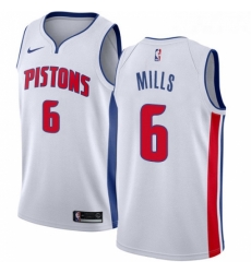 Womens Nike Detroit Pistons 6 Terry Mills Authentic White Home NBA Jersey Association Edition
