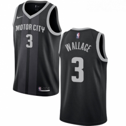 Youth Nike Detroit Pistons 3 Ben Wallace Swingman Black NBA Jersey City Edition