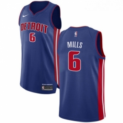 Youth Nike Detroit Pistons 6 Terry Mills Authentic Royal Blue Road NBA Jersey Icon Edition