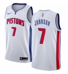 Youth Nike Detroit Pistons 7 Stanley Johnson Authentic White Home NBA Jersey Association Edition