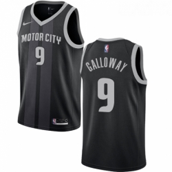 Youth Nike Detroit Pistons 9 Langston Galloway Swingman Black NBA Jersey City Edition 