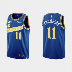 Men Golden State Warriors 11 Klay Thompson 2022 Classic Edition Royal Stitched Basketball Jersey