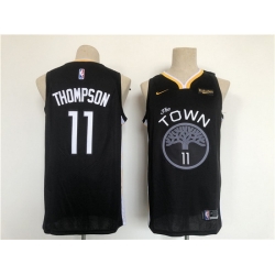 Men Golden State Warriors 11 Klay Thompson Black Stitched Basletball Jersey