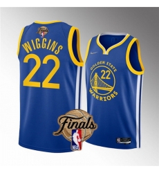 Men Golden State Warriors 22 Andrew Wiggins 2022 Royal NBA Finals Stitched Jersey