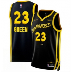 Men Golden State Warriors 23 Draymond Green Black 2023 24 City Edition Stitched Basketball Jersey
