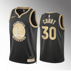 Men Golden State Warriors 30 Stephen Curry Black 2024 Select Series Stitched Basketball Jersey