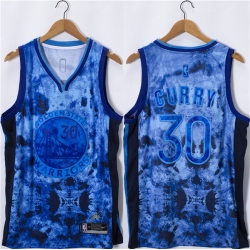 Men Golden State Warriors 30 Stephen Curry Blue Select Series Stitched Basketball Jersey