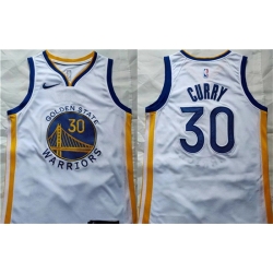 Men Golden State Warriors 30 Stephen Curry White Stitched Basketball Jersey