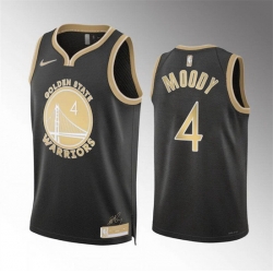 Men Golden State Warriors 4 Moses Moody Black 2024 Select Series Stitched Basketball Jersey