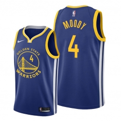 Men Golden State Warriors 4 Moses Moody Blue Men Jersey