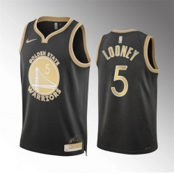 Men Golden State Warriors 5 Kevon Looney Black 2024 Select Series Stitched Basketball Jersey
