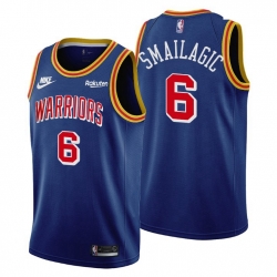Men Golden State Warriors 6 Alen Smailagic Men Nike Releases Classic Edition NBA 75th Anniversary Jersey Blue