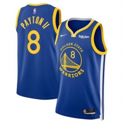 Men Golden State Warriors 8 Gary Payton II 2022 23 Royal Icon Edition Swingman Stitched Basketball Jersey