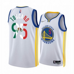 Men Golden State Warriors 95 Juan Toscano Anderson 2022 White Special Mexico Edition Stitched Jersey