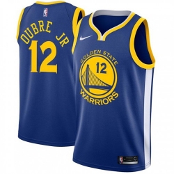 Men Nike Golden State Warriors 12 Kelly Oubre Jr Blue NBA Swingman Icon Edition Jersey