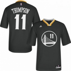 Mens Adidas Golden State Warriors 11 Klay Thompson Authentic Black Alternate NBA Jersey