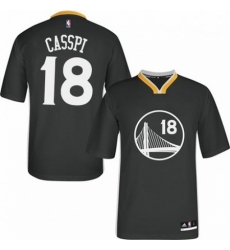 Mens Adidas Golden State Warriors 18 Omri Casspi Authentic Black Alternate NBA Jersey 