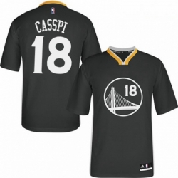 Mens Adidas Golden State Warriors 18 Omri Casspi Authentic Black Alternate NBA Jersey 