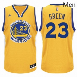 Mens Adidas Golden State Warriors 23 Draymond Green Authentic Gold NBA Jersey