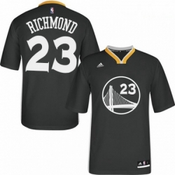 Mens Adidas Golden State Warriors 23 Mitch Richmond Authentic Black Alternate NBA Jersey