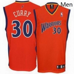 Mens Adidas Golden State Warriors 30 Stephen Curry Authentic Orange NBA Jersey