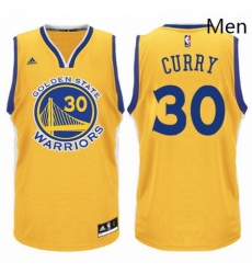 Mens Adidas Golden State Warriors 30 Stephen Curry Swingman Gold NBA Jersey