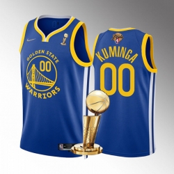 Men's Golden State Warriors #00 Jonathan Kuminga 2022 Royal NBA Finals Champions Stitched Jersey